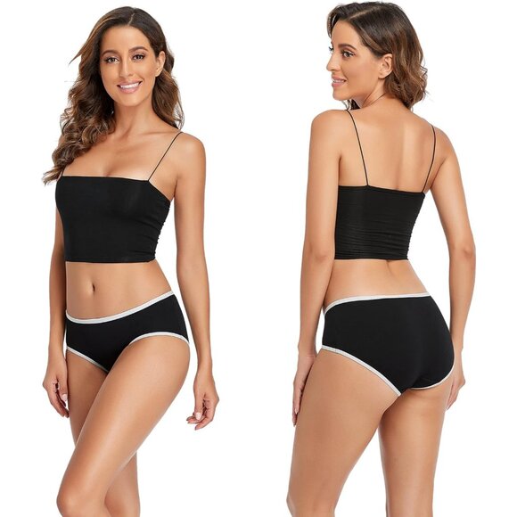 Cotton Hipster Panties Women Mid Rise Full Coverage Soft Underwear Pack - Picture 2 of 7